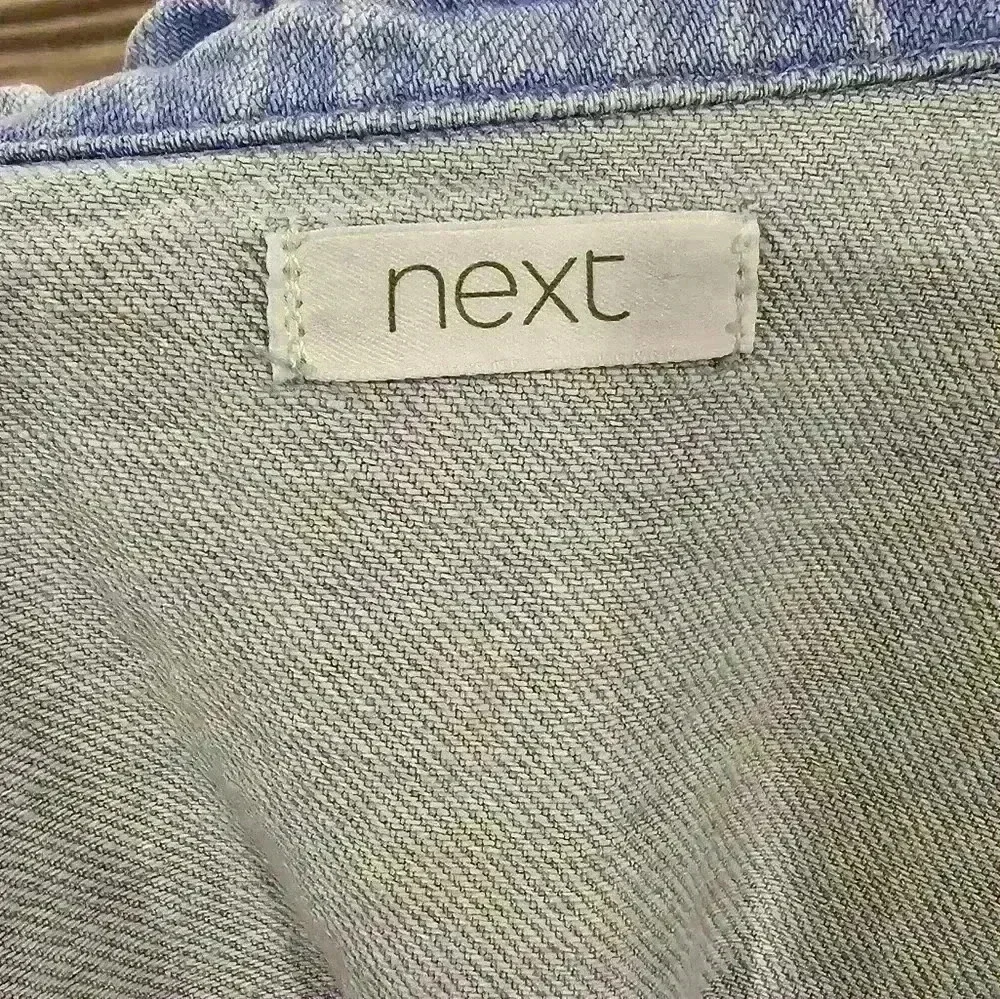 next Girls Vintage Style Button Up Denim Jacket Size 12